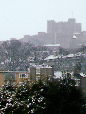Dover Castle in the snow